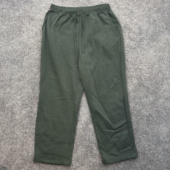 Woman Within Sweatpants M 14/16 Petite Fleece Joggers Pockets Comfy Lounge Cozy - Picture 1 of 11